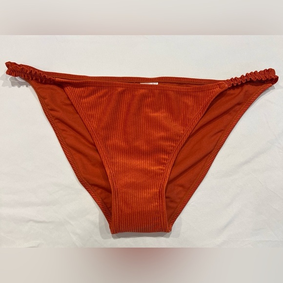 Bikini High Leg Cheeky Swimsuit Bathing Suit Bottom Orange Size X-Large NWT - Picture 1 of 10